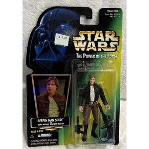 Bespin Han Solo with heavy assault rifle and blaster Star POTF Collection NEW